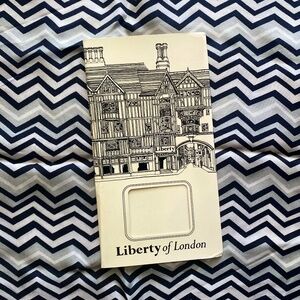Vintage Liberty of London Silk Scarf - Black & White Chevron Print w OG package